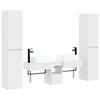 vidaXL Juego de muebles de ba&ntilde;o 5 uds. Blanco 33 x 34,5 x 160 cm