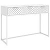 vidaXL Mesa consola de acero blanca 106x35x75 cm