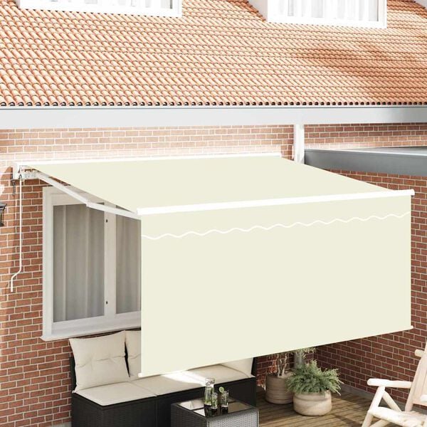 vidaXL Toldo Retr&aacute;ctil Crema 300 x 200 cm Poli&eacute;ster y Aluminio