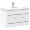 vidaXL Mueble de ba&ntilde;o con lavabo integrado blanco