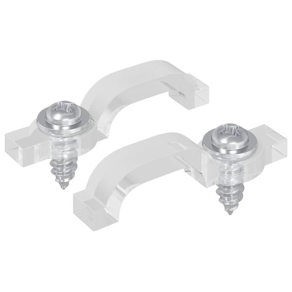 vidaXL Clips de tira LED 2 pcs Transparente 23,8 x 7,3 x 4,3 mm