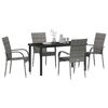 vidaXL Conjunto de Comedor de Jard&iacute;n 5 pcs Gris