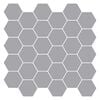 vidaXL Azulejo hexagonal 10 pcs Gris 30 x 30 cm Poliuretano y PET