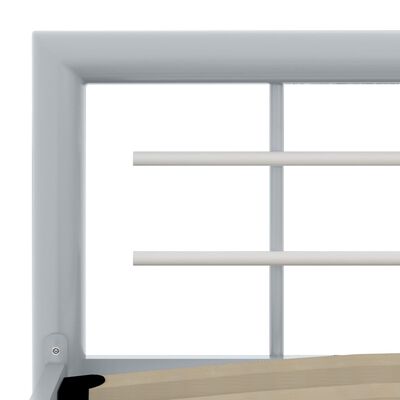 vidaXL Estructura de cama de metal gris y blanco 120x200 cm
