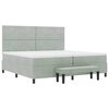 vidaXL Cama tipo Box Spring Gris Claro 200 x 200 cm Terciopelo