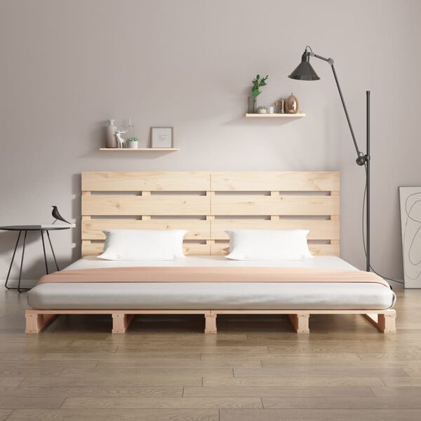 vidaXL Estructura de cama sin colch&oacute;n madera maciza de pino 135x190 cm