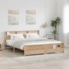 vidaXL Estructura de cama Marr&oacute;n 200 x 200 cm Madera de ingenier&iacute;a