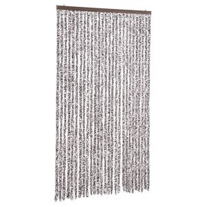 vidaXL Cortina mosquitera chenilla marr&oacute;n y beige 118x220 cm
