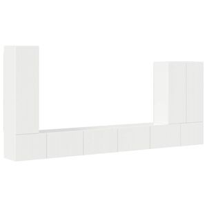 vidaXL Conjunto de mueble para TV de pared 6 pcs brillante
