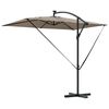 vidaXL Parasol de cantilever tipo plátano Taupé 294 x 200 x 254 cm