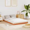 vidaXL Cama sin colch&oacute;n madera maciza de pino marr&oacute;n cera 140x200 cm
