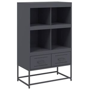 vidaXL Aparador de acero antracita 68x39x111,5 cm