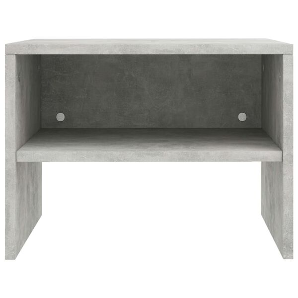vidaXL Mesita de noche madera contrachapada gris hormig&oacute;n 40x30x30 cm
