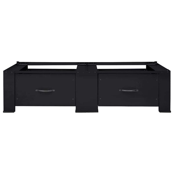 vidaXL Pedestal para Lavadora 2 pcs Negro 64 x 55 x 32.5 cm Acero