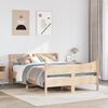 vidaXL Estructura de cama con cabecero madera maciza pino 120x200 cm