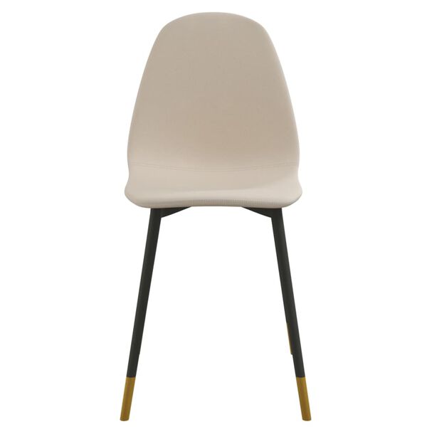 vidaXL Sillas de comedor 4 unidades tela color crema