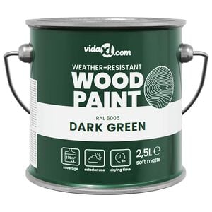 vidaXL Pintura para madera Verde 2,5 L Impresi&oacute;n en pared