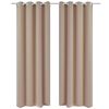 vidaXL Cortinas opacas 2 piezas con ojales de metal 135x175 cm crema