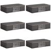 vidaXL Caja de almacenamiento con ventana lateral transparente 6 uds.