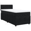 vidaXL Cama box spring con colch&oacute;n terciopelo negro 90x200 cm