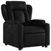 vidaXL Sill&oacute;n reclinable elevable cuero artificial negro