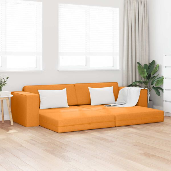 vidaXL Sof&aacute; cama 200cm Amarillo oscuro tela