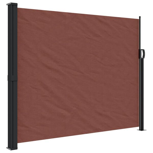 vidaXL Toldo lateral retr&aacute;ctil marr&oacute;n 160x500 cm