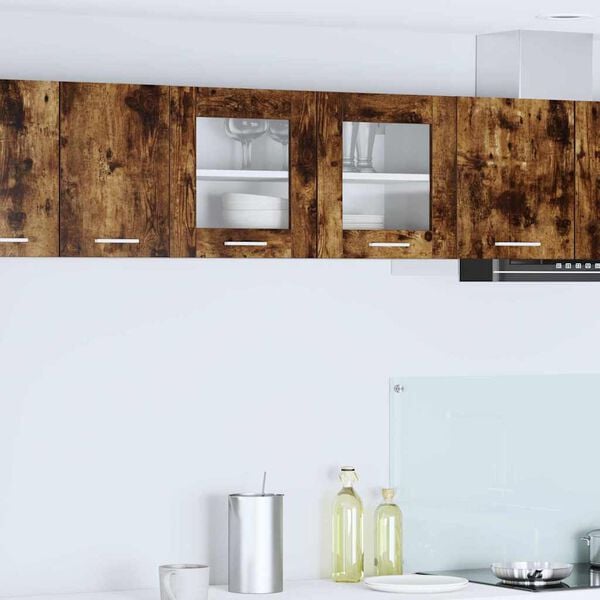 vidaXL Mueble colgante con puerta Roble Ahumado y 80 x 31 x 40 cm