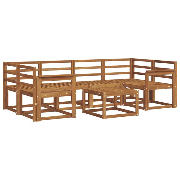 vidaXL Conjunto de sof&aacute;s de exterior 7 pcs Natural