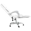 vidaXL Silla de oficina reclinable cuero sint&eacute;tico blanco