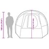 vidaXL Tienda de camping con túnel 4 personas impermeable gris naranja
