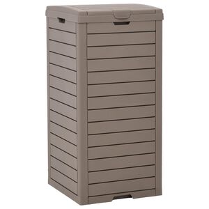 vidaXL Cubo de basura exterior polipropileno marr&oacute;n claro 41x41x86 cm