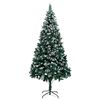 vidaXL Árbol de Navidad artificial Verde 210 cm PVC y Acero y Plástico