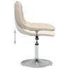 vidaXL Silla de comedor giratoria tela color crema