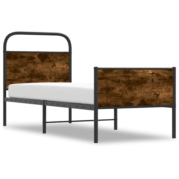 vidaXL Estructura de cama sin colch&oacute;n 75x190 cm madera roble Sonoma