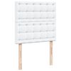 vidaXL Cama box spring con colchón cuero sintético blanco 90x190 cm