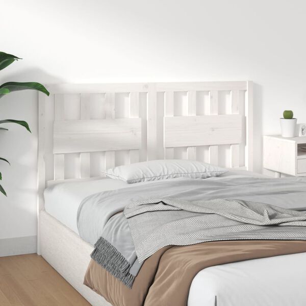 vidaXL Cabecero de cama madera maciza de pino blanco 125,5x4x100 cm