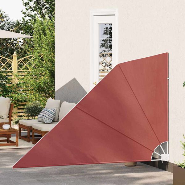 vidaXL Toldo lateral plegable de balc&oacute;n color terracota 160x240 cm