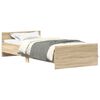 vidaXL Estructura de cama sin colch&oacute;n madera roble Sonoma 75x190 cm