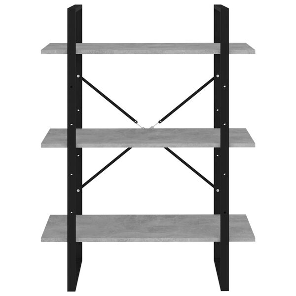 vidaXL Estanter&iacute;a madera contrachapada gris hormig&oacute;n 80x30x105 cm