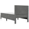 vidaXL Estructura de cama con colch&oacute;n Gris oscuro 90 x 190 cm