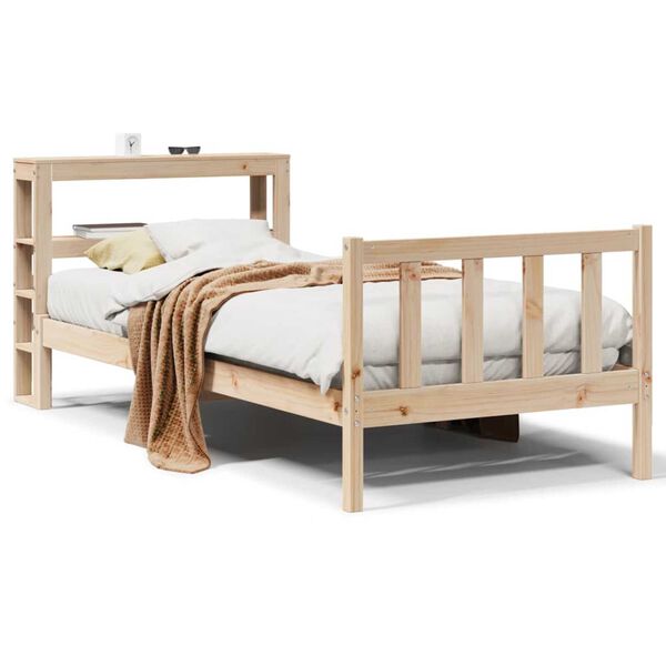 vidaXL Estructura de cama sin colch&oacute;n madera maciza de pino 90x190 cm