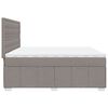 vidaXL Cama box spring con colch&oacute;n tela gris taupe 200x200 cm