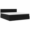 vidaXL Estructura de cama otomana con colch&oacute;n negro 180x200cm