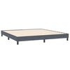 vidaXL Cama box spring con colch&oacute;n y LED terciopelo gris oscuro 180x220 cm