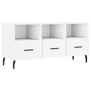 vidaXL Mueble de TV madera de ingenier&iacute;a blanco 102x36x50 cm
