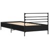 vidaXL Estructura de cama madera de ingenier&iacute;a y metal negra 75x190 cm