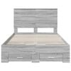 vidaXL Estructura de cama con cabecera Gris Sonoma 135 x 190 cm