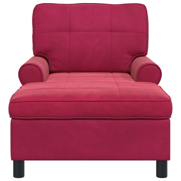vidaXL Sill&oacute;n reclinable Rojo vino 91 x 157 x 91 cm Terciopelo