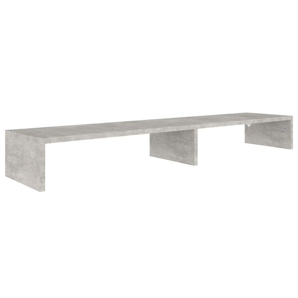 vidaXL Soporte para pantalla madera gris hormig&oacute;n 110x23,5x9 cm